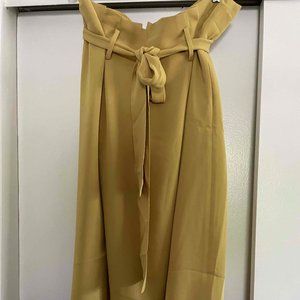 Boden Paper Bag Skirt- Mustard- Midi- 14
